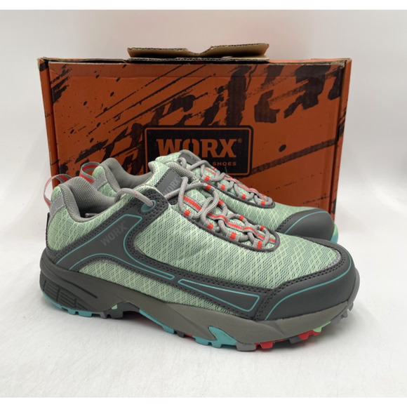 Red Wing Shoes WORX 9311 Men's NEW Safety-Toe Work Shoe Green US Size 7.5 M NIB - Picture 1 of 11